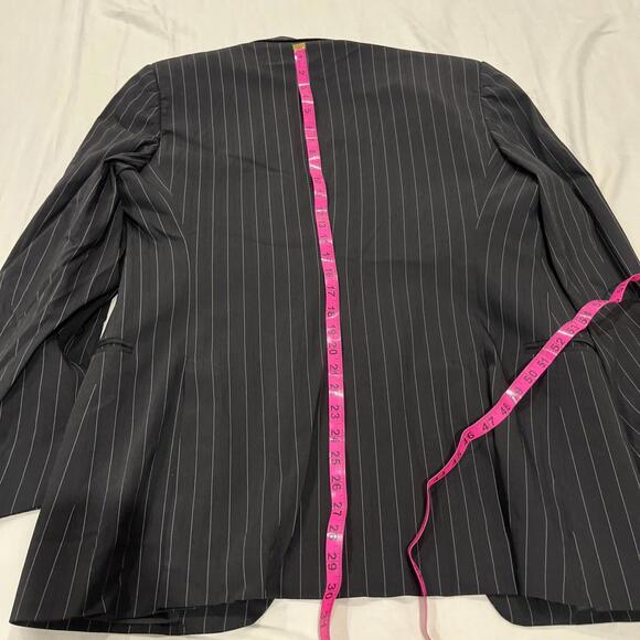 EMPORIO ARMANI MENS BLAZER IT48/US38 MADE IN ITALY BLACK W PINSTRIPES VGC! - Picture 12 of 14